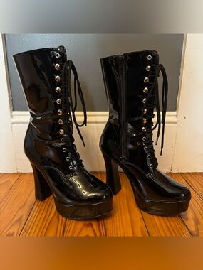 Pleaser Boots Electra 1020 Black Women’s Size 8